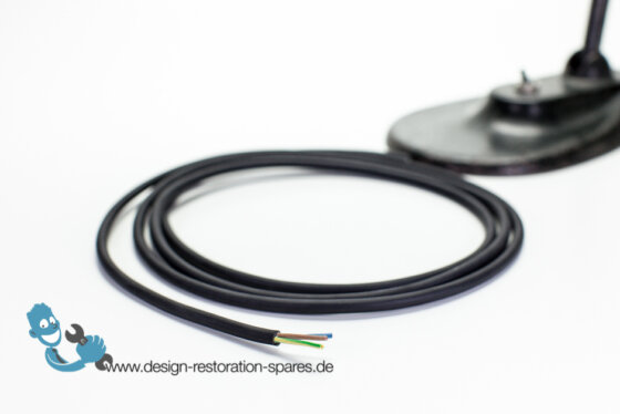 Real Rubber Cable | 3-Core Black