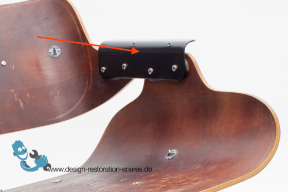 Pair of Eames Lounge Chair Seat to Back Shell Connecting Angle Plate